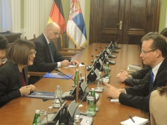 22 March 2016 National Assembly Speaker Maja Gojkovic and the Chairman of Bundestag’s Committee on EU Affairs